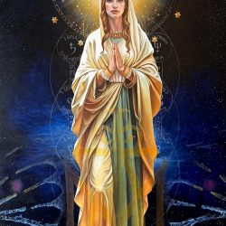 LA VIRGEN DEL PORTAL red